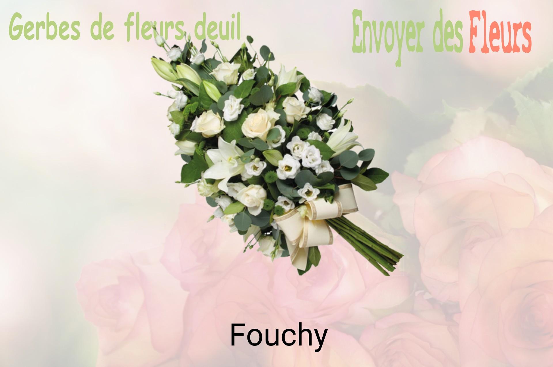 Gerbe de fleurs de deuil livrée à Fouchy